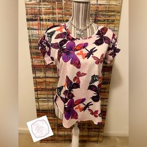 Colorful Butterfly Blouse. Size M.